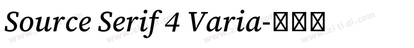 Source Serif 4 Varia字体转换